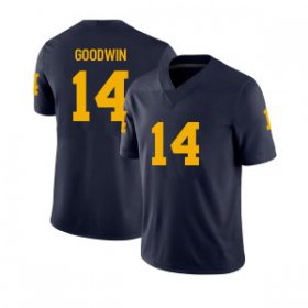 Men #14 Channing Goodwin Navy Michigan Wolverines Official High School Football Jersey 62284-957