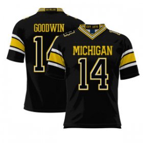 Men #14 Channing Goodwin Black Michigan Wolverines Replica Embroidered NCAA Football Jersey 72123-574