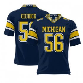 Men #56 Dominick Giudice Navy Michigan Wolverines Replica Stitched High School Football Jersey 81223-632