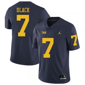 Men #7 Navy Tarik Black Stitched Michigan Wolverines Football Jersey 6fIgk682