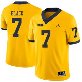 Men #7 Yellow Tarik Black Stitched Michigan Wolverines Football Jersey 4Xbal136