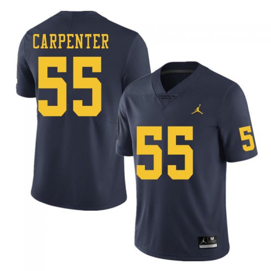 Men #58 Zach Carpenter Navy Michigan Wolverines Stitched NCAA Football Jersey 23601-699