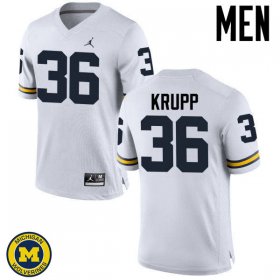 Men #36 White Taylor Krupp Stitched Michigan Wolverines Football Jersey CU7Ph837