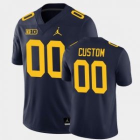 Men #00 Custom Navy Michigan Wolverines Game Embroidered High School Football Jersey 27458-431