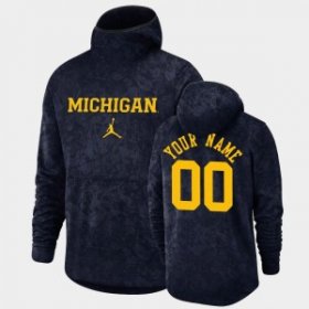 Men #00 Custom Navy Michigan Wolverines Spotlight Pullover Team Logo NCAA Basketball Hoodie 70950-247