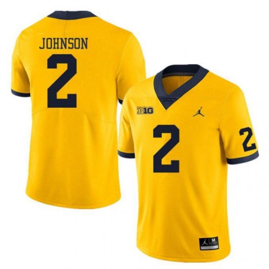 Men #2 Will Johnson Yellow Michigan Wolverines Stitched NCAA Football Jersey 89243-815