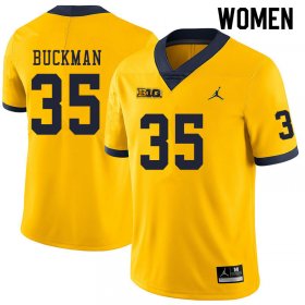 Women #35 Yellow Luke Buckman Stitched Michigan Wolverines Football Jersey 8qWoDr68