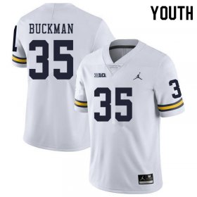 Youth #35 White Luke Buckman Stitched Michigan Wolverines Football Jersey i1c0a890